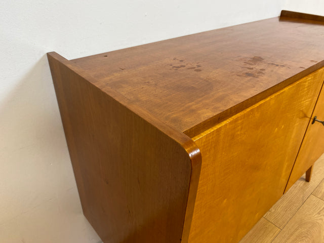 WMK # Stilvolle & geräumige Mid-Century Kommode aus vollem Holz mit schönen konischen Füßen, 1965 # Sideboard Wäschekommode Fernsehkommode Schuhschrank Schuhkommode TV-Lowboard Rockabilly Vintage 60er
