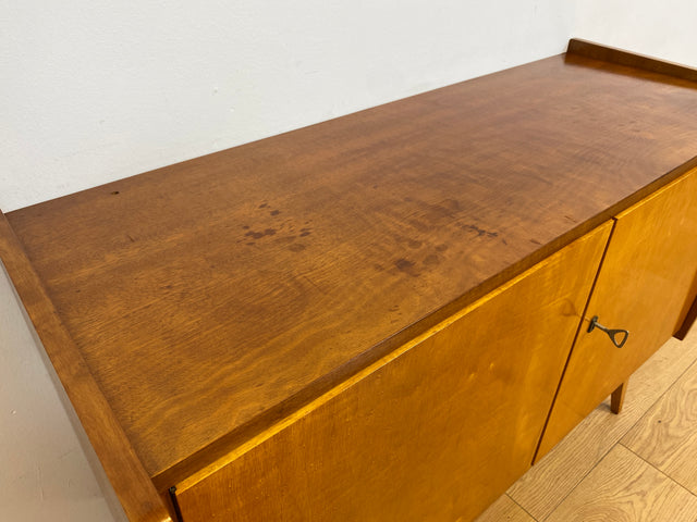 WMK # Stilvolle & geräumige Mid-Century Kommode aus vollem Holz mit schönen konischen Füßen, 1965 # Sideboard Wäschekommode Fernsehkommode Schuhschrank Schuhkommode TV-Lowboard Rockabilly Vintage 60er