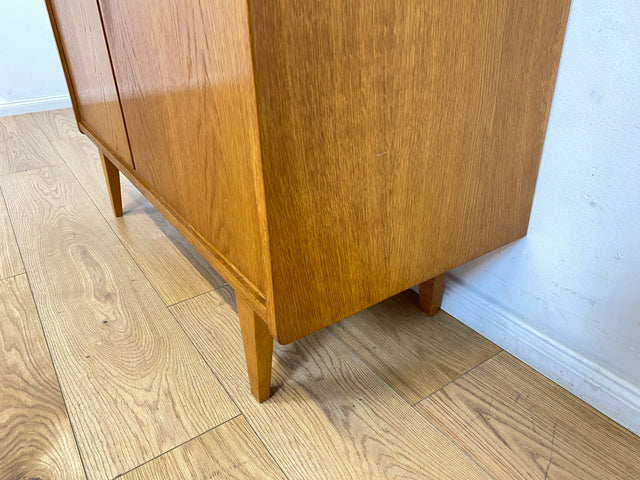 WMK I Stilvolle Mid-Century Kommode in Eiche aus 1967, bauähnlich mit 602 von Franz Ehrlich für VEB Hellerau I Sideboard Wäschekommode TV Lowboard Schrank Schuhschrank Vintage DDR Berlin München Bonn