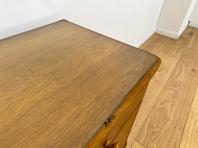 WMK # Hübscher und sehr gut erhaltener Mid-Century Nachttisch aus 1964 in Eichenholz mit Schublade und großem Fach # Nachtschrank Nachtschränkchen Nachtkommode Kommode Bedside Table Vintage 50er 60er