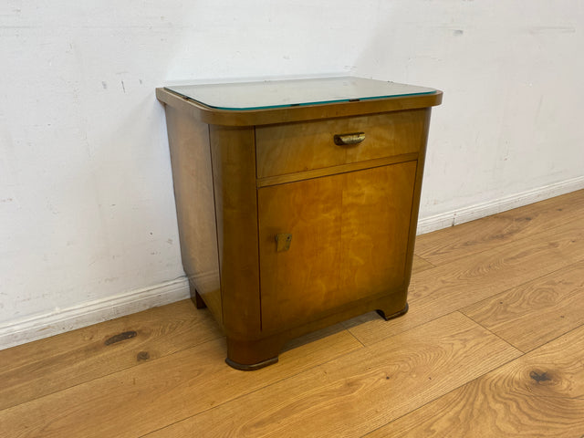 WMK I 1/2 Formschöner und sehr gut erhaltener Mid-Century Nachttisch mit Schublade