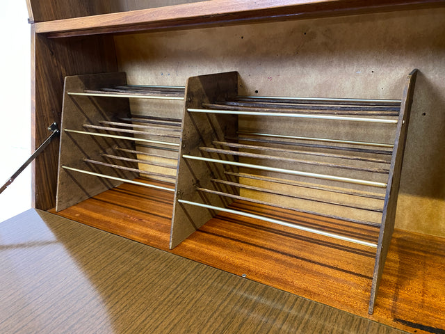 WMK I Einzigartiger und gut erhaltener Mid-Century Schreibschrank mit Regal I Sekretär Schreibkommode Schreibtisch Bücherschrank Bücherregal Flurkommode Vintage Retro 60er 70er Berlin Bonn NRW Bayern