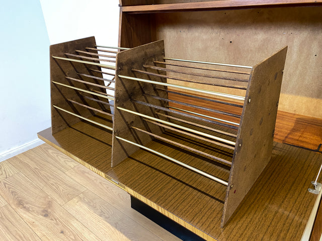 WMK I Einzigartiger und gut erhaltener Mid-Century Schreibschrank mit Regal I Sekretär Schreibkommode Schreibtisch Bücherschrank Bücherregal Flurkommode Vintage Retro 60er 70er Berlin Bonn NRW Bayern