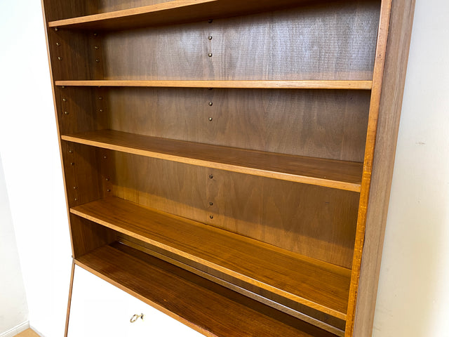 WMK I Einzigartiger und gut erhaltener Mid-Century Schreibschrank mit Regal I Sekretär Schreibkommode Schreibtisch Bücherschrank Bücherregal Flurkommode Vintage Retro 60er 70er Berlin Bonn NRW Bayern