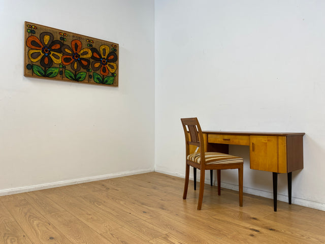 WMK Formschöner kleiner Mid-Century Schreibtisch Modell Dominia von VEB Heidenau mit Schubladen # Desk Arbeitstisch Sekretär Schminktisch Frisiertisch Kinderschreibtisch 50er 60er Rockabilly Vintage