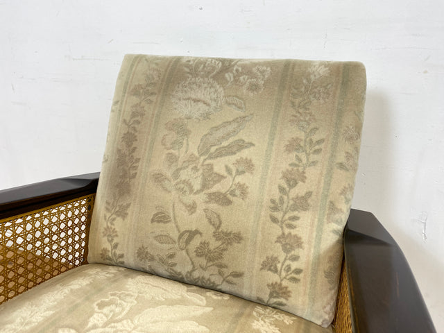 WMK  Eleganter und sehr gut erhaltener Mid-Century Sessel mit bequemen Federkernsitz & Wiener Geflecht # Clubsessel Lesesessel Armlehnensessel Sitzgruppe Sitzgarnitur Art Deco 50er 60er Vintage