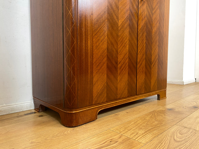 WMK I Hochwertiger Mid-Century Wäscheschrank von 1956 aus vollem Holz mit Schubladen & Intarsien I Schrank Highboard Kleiderschrank Kommode Wäschekommode Schuhschrank Vintage Berlin Leipzig Stuttgart