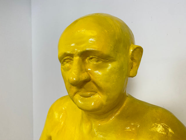 WMK Art # 1/2 Moderne Gipskunst in Lebensgröße - 2 ausdrucksstarke Skulpturen mit Charakter zwischen Pop und Nachdenklichkeit # Statuen Gibsfigur Kunstobjekt Kunstwerk Kunst Loft Dekoration Menschen