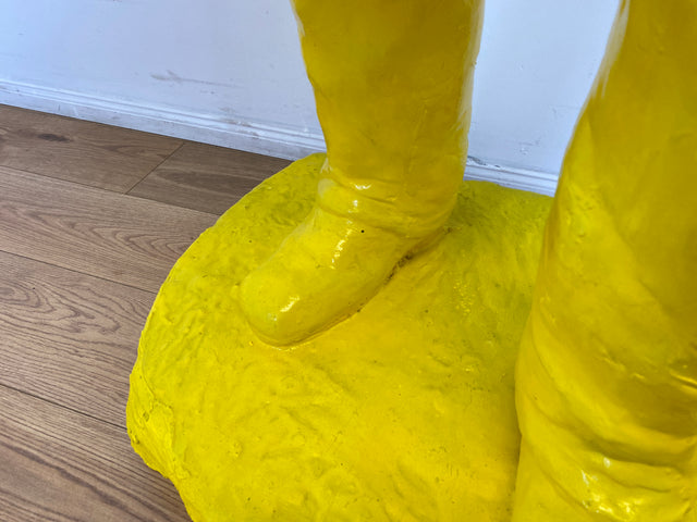 WMK Art # 1/2 Moderne Gipskunst in Lebensgröße - 2 ausdrucksstarke Skulpturen mit Charakter zwischen Pop und Nachdenklichkeit # Statuen Gibsfigur Kunstobjekt Kunstwerk Kunst Loft Dekoration Menschen