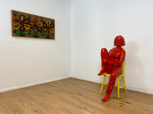 WMK Art # 1/2 Moderne Gipskunst in Lebensgröße - 2 ausdrucksstarke Skulpturen mit Charakter zwischen Pop und Nachdenklichkeit # Statuen Gibsfigur Kunstobjekt Kunstwerk Kunst Loft Dekoration Menschen