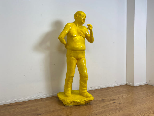 WMK Art # 1/2 Moderne Gipskunst in Lebensgröße - 2 ausdrucksstarke Skulpturen mit Charakter zwischen Pop und Nachdenklichkeit # Statuen Gibsfigur Kunstobjekt Kunstwerk Kunst Loft Dekoration Menschen