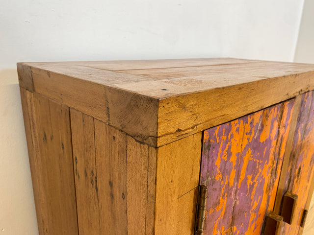 Boatwood by WMK # Freundliche & nachhaltige Kommode aus altem Bootsholz, ein handgefertigtes Unikat aus massivem Teakholz # Schrank Sideboard Anrichte Wäschekommode Wickelkommode Schuhschrank Cabinet