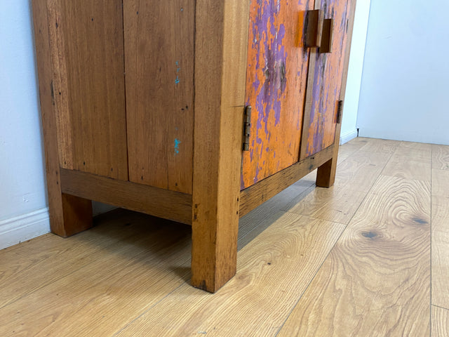 Boatwood by WMK # Freundliche & nachhaltige Kommode aus altem Bootsholz, ein handgefertigtes Unikat aus massivem Teakholz # Schrank Sideboard Anrichte Wäschekommode Wickelkommode Schuhschrank Cabinet