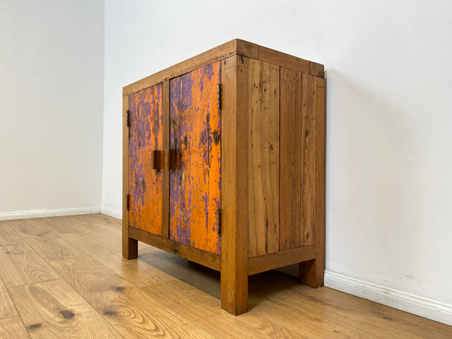 Boatwood by WMK # Freundliche & nachhaltige Kommode aus altem Bootsholz, ein handgefertigtes Unikat aus massivem Teakholz # Schrank Sideboard Anrichte Wäschekommode Wickelkommode Schuhschrank Cabinet