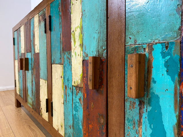 Boatwood by WMK I Nachhaltiges Sideboard handgefertigt aus altem Bootsholz
