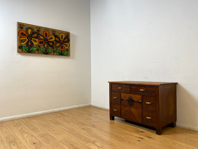 WMK I Nordische antike Kommode aus vollem Holz mit Schubladen & Originalgriffen I Schrank Anrichte Schubladenkommode Wäschekommode Sideboard Wickelkommode Jugendstil Art Deco Vintage Berlin Hof Trier