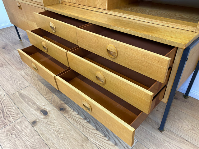 WMK I Kultiges modulares Designer Regalsystem 430 von Joachim Nebelung für VEB Hellerau I Regal Bücherregal Bücherschrank Regalwand Stringregal Sideboard Vitrine Mid-Century Vintage DDR 60er 70er