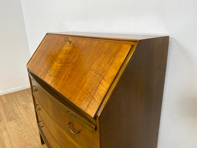WMK I Sehr schöner skandinavischer Mid-Century Sekretär aus vollem Holz mit Schubladen und fester Schreibplatte I Schreibschrank Desk Schreibtisch Kommode Schubladenkommode Vintage Berlin Köln München