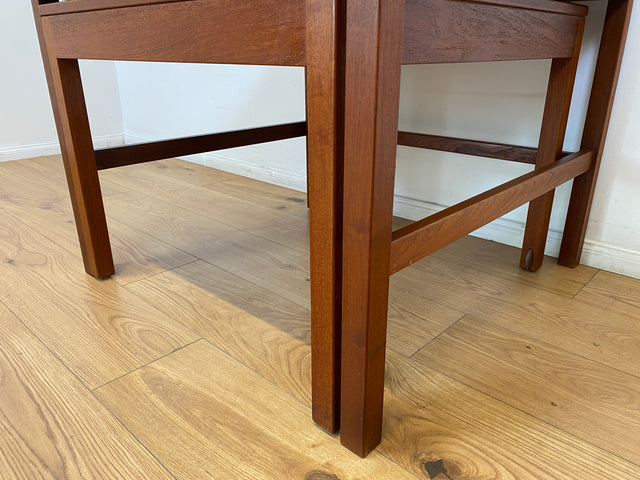 WMK I Stilvoller skandinavischer Mid-Century 2-in-1 Designer Couchtisch von Borge Mogensen für Fredericia Stolefabrik aus Teakholz I Wohnzimmertisch Satztisch Beistelltisch Danish Design Teak Vintage