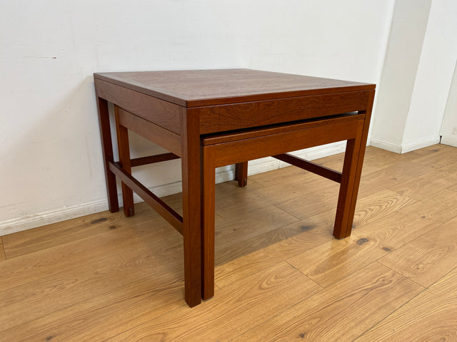 WMK I Stilvoller skandinavischer Mid-Century 2-in-1 Designer Couchtisch von Borge Mogensen für Fredericia Stolefabrik aus Teakholz I Wohnzimmertisch Satztisch Beistelltisch Danish Design Teak Vintage