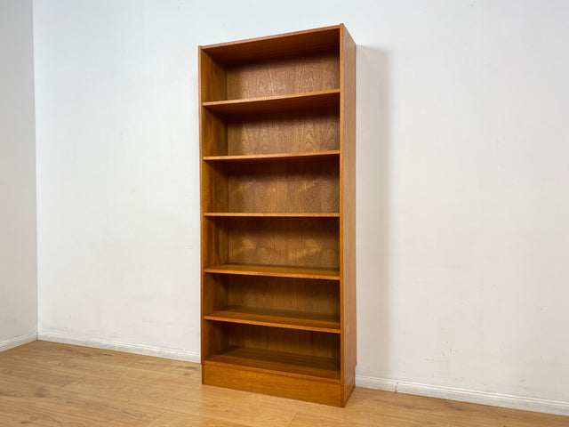 WMK I Stilvolles skandinavisches Designer Bücherregal von Domino Møbler in Teakholz mit verstellbaren Regalböden I Regal Holzregal Regalwand Bücherschrank Danish Design Mid-Century Vintage Teak Berlin