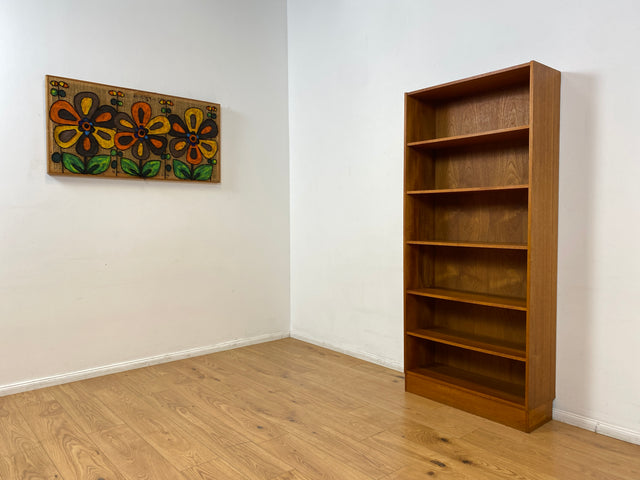 WMK I Stilvolles skandinavisches Designer Bücherregal von Domino Møbler in Teakholz mit verstellbaren Regalböden I Regal Holzregal Regalwand Bücherschrank Danish Design Mid-Century Vintage Teak Berlin