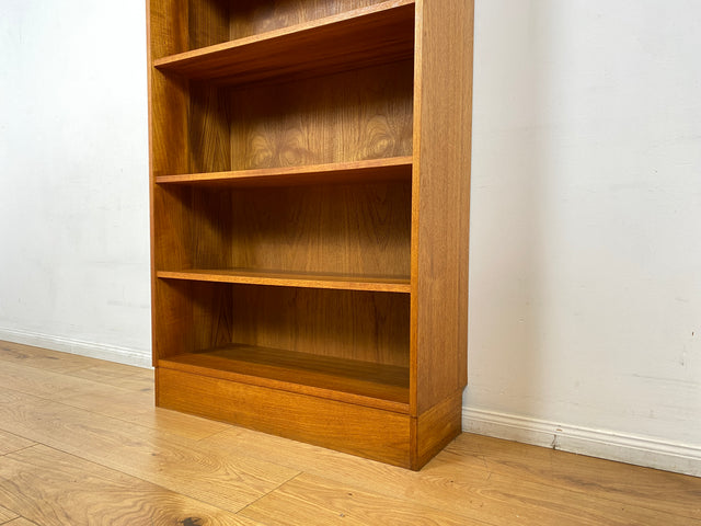 WMK I Stilvolles skandinavisches Designer Bücherregal von Domino Møbler in Teakholz mit verstellbaren Regalböden I Regal Holzregal Regalwand Bücherschrank Danish Design Mid-Century Vintage Teak Berlin