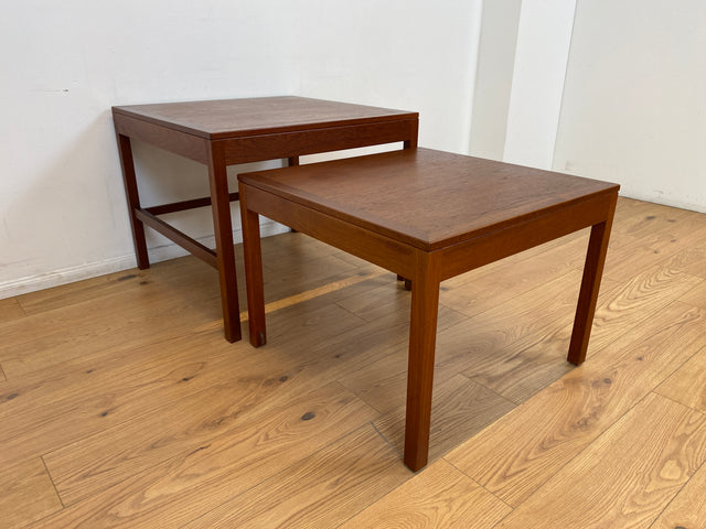 WMK I Stilvoller skandinavischer Mid-Century 2-in-1 Designer Couchtisch von Borge Mogensen für Fredericia Stolefabrik aus Teakholz I Wohnzimmertisch Satztisch Beistelltisch Danish Design Teak Vintage