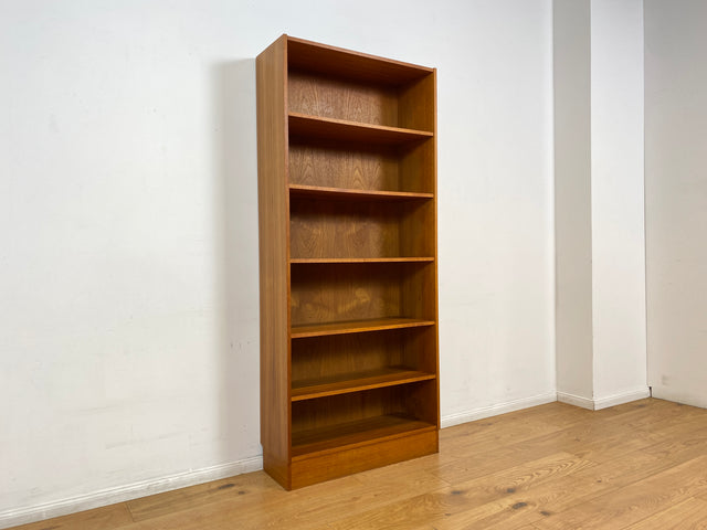 WMK I Stilvolles skandinavisches Designer Bücherregal von Domino Møbler in Teakholz mit verstellbaren Regalböden I Regal Holzregal Regalwand Bücherschrank Danish Design Mid-Century Vintage Teak Berlin