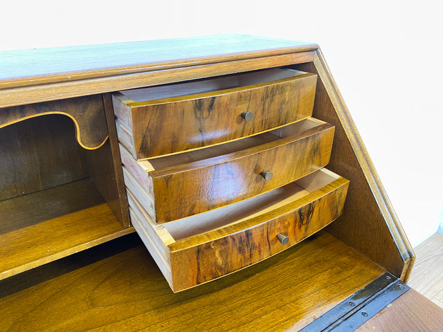 WMK I Sehr schöner skandinavischer Mid-Century Sekretär aus vollem Holz mit Schubladen und fester Schreibplatte I Schreibschrank Desk Schreibtisch Kommode Schubladenkommode Vintage Berlin Köln München