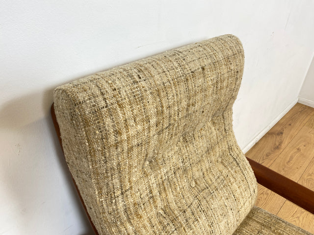 WMK I 1/2 Rarer skandinavischer Designer Sessel von HS Design, Teakholz Rahmen und feiner Wollbezug I Hochlehner Lesesessel Relax Armchair Teak Danish Design Mid-Century Vintage Berlin Hamburg München