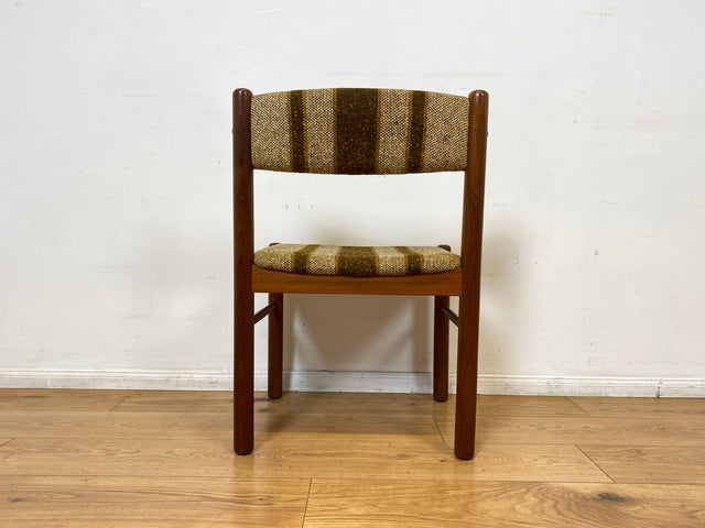 WMK I Set aus 6 stilvollen skandinavischen Mid-Century Designer Stühlen von Farstrup I Teakholz Rahmen & Wollbezug I Stühle Chairs Esszimmer Küchen Holz Danish Design Vintage Berlin Leipzig Rostock