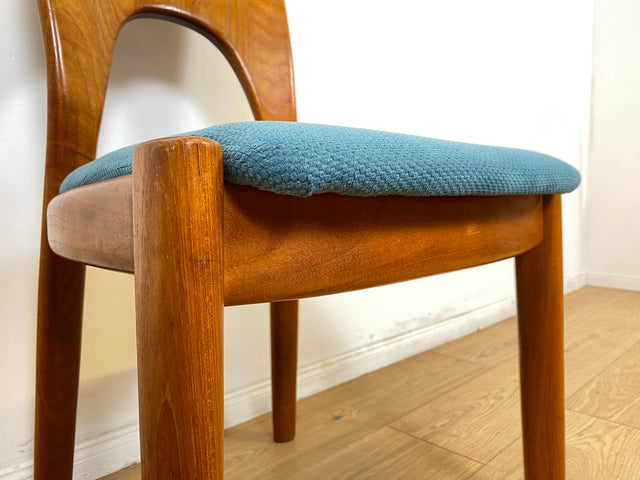 WMK # Set aus 6 raren & sehr gut erhaltenen skandinavischen Designerstühlen by John Mortensen for Koefoed Hornslet aus Teakholz # Stühle Esszimmerstühle Dining Chairs Danish Design Mid-Century Vintage