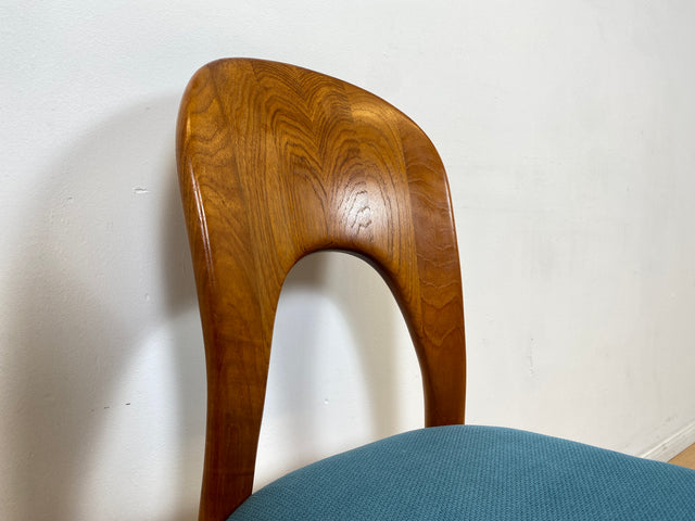 WMK # Set aus 6 raren & sehr gut erhaltenen skandinavischen Designerstühlen by John Mortensen for Koefoed Hornslet aus Teakholz # Stühle Esszimmerstühle Dining Chairs Danish Design Mid-Century Vintage