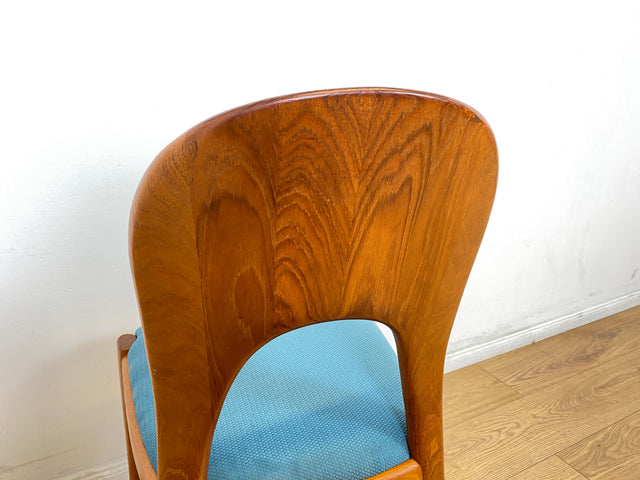 WMK # Set aus 6 raren & sehr gut erhaltenen skandinavischen Designerstühlen by John Mortensen for Koefoed Hornslet aus Teakholz # Stühle Esszimmerstühle Dining Chairs Danish Design Mid-Century Vintage