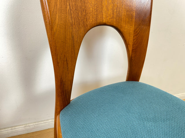 WMK # Set aus 6 raren & sehr gut erhaltenen skandinavischen Designerstühlen by John Mortensen for Koefoed Hornslet aus Teakholz # Stühle Esszimmerstühle Dining Chairs Danish Design Mid-Century Vintage