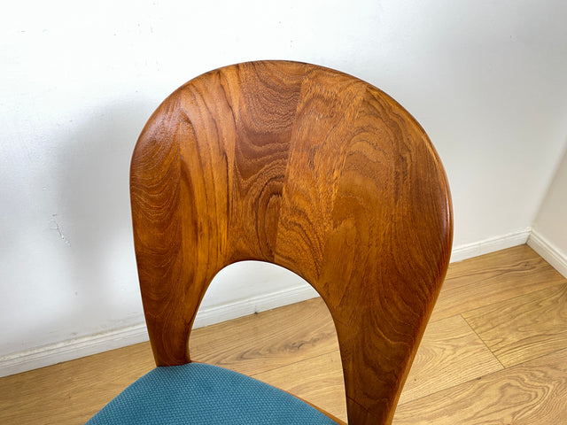 WMK # Set aus 6 raren & sehr gut erhaltenen skandinavischen Designerstühlen by John Mortensen for Koefoed Hornslet aus Teakholz # Stühle Esszimmerstühle Dining Chairs Danish Design Mid-Century Vintage
