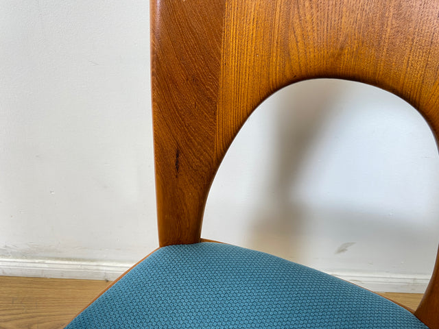 WMK # Set aus 6 raren & sehr gut erhaltenen skandinavischen Designerstühlen by John Mortensen for Koefoed Hornslet aus Teakholz # Stühle Esszimmerstühle Dining Chairs Danish Design Mid-Century Vintage