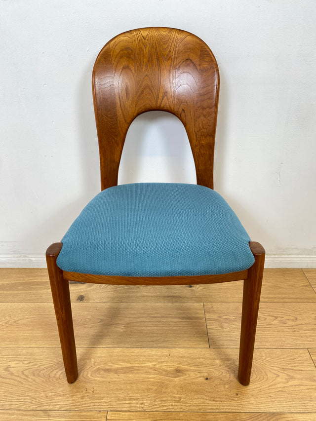 WMK # Set aus 6 raren & sehr gut erhaltenen skandinavischen Designerstühlen by John Mortensen for Koefoed Hornslet aus Teakholz # Stühle Esszimmerstühle Dining Chairs Danish Design Mid-Century Vintage