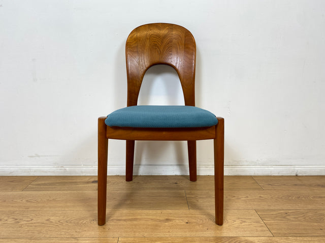 WMK # Set aus 6 raren & sehr gut erhaltenen skandinavischen Designerstühlen by John Mortensen for Koefoed Hornslet aus Teakholz # Stühle Esszimmerstühle Dining Chairs Danish Design Mid-Century Vintage