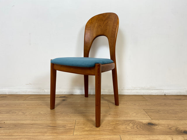 WMK # Set aus 6 raren & sehr gut erhaltenen skandinavischen Designerstühlen by John Mortensen for Koefoed Hornslet aus Teakholz # Stühle Esszimmerstühle Dining Chairs Danish Design Mid-Century Vintage