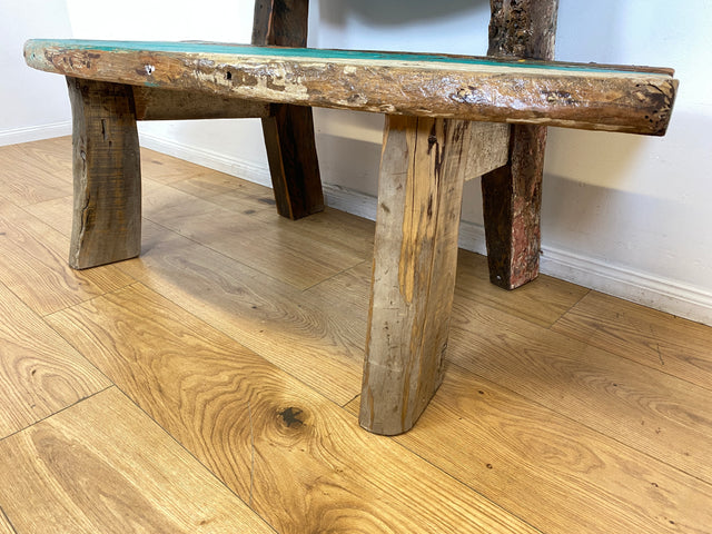 Boatwood by WMK I Einzigartige Sitzbank handgefertigt aus altem Bootsholz I Ein Unikat aus Teakholz massiv I Couch Bank Holzbank Bench Küchenbank Gartenmöbel Bootsmöbel Balkonmöbel Berlin Kiel Hamburg