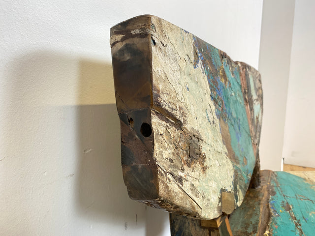 Boatwood by WMK I Einzigartige Sitzbank handgefertigt aus altem Bootsholz I Ein Unikat aus Teakholz massiv I Couch Bank Holzbank Bench Küchenbank Gartenmöbel Bootsmöbel Balkonmöbel Berlin Kiel Hamburg