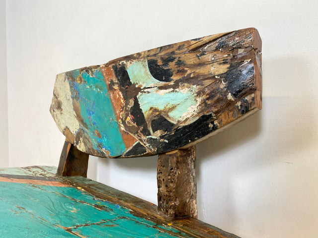 Boatwood by WMK I Einzigartige Sitzbank handgefertigt aus altem Bootsholz I Ein Unikat aus Teakholz massiv I Couch Bank Holzbank Bench Küchenbank Gartenmöbel Bootsmöbel Balkonmöbel Berlin Kiel Hamburg