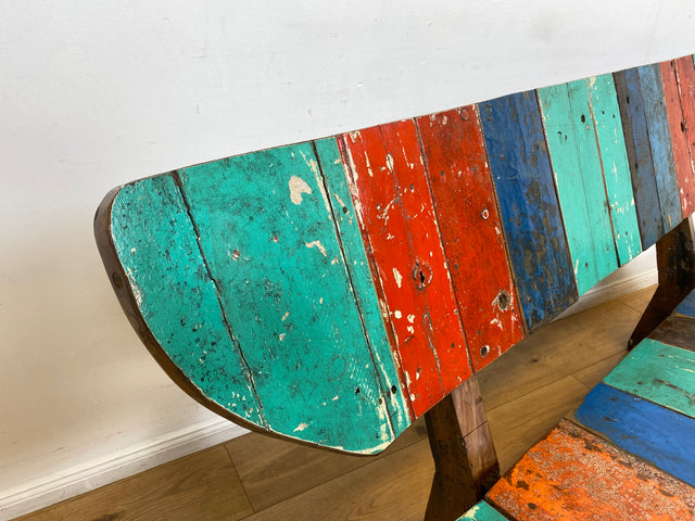 Boatwood by WMK I Formschönes Sofa aus altem Bootsholz I handgefertigtes Unikat I Teakholz I Couch Bank Holzbank Küchenbank Gartenbank Gartenmöbel Balkonmöbel Bootsmöbel Berlin Heidelberg Hessen Sylt