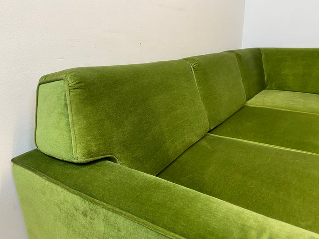 WMK I Besonders schönes Space Age Modular Sofa aus 5 freistehenden Teilen in grandiosem grünem Bezug I Ecksofa Eckcouch Couch Sitzlandschaft Sitzgarnitur Polstergarnitur Retro Vintage Mid-Century 70er