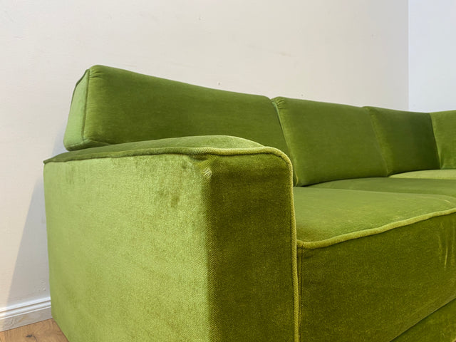 WMK I Besonders schönes Space Age Modular Sofa aus 5 freistehenden Teilen in grandiosem grünem Bezug I Ecksofa Eckcouch Couch Sitzlandschaft Sitzgarnitur Polstergarnitur Retro Vintage Mid-Century 70er