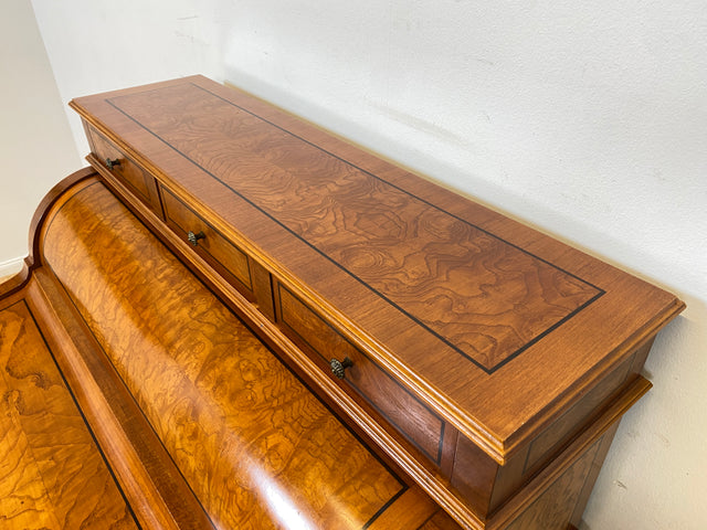 WMK I Eleganter und sehr gut erhaltener Stilmöbel Sekretär mit Intarsien, Messinggriffen & Schubladen I Schreibkommode Schreibtisch Schminktisch Schminkkommode Kommode Lady Vintage Berlin NRW Bayern