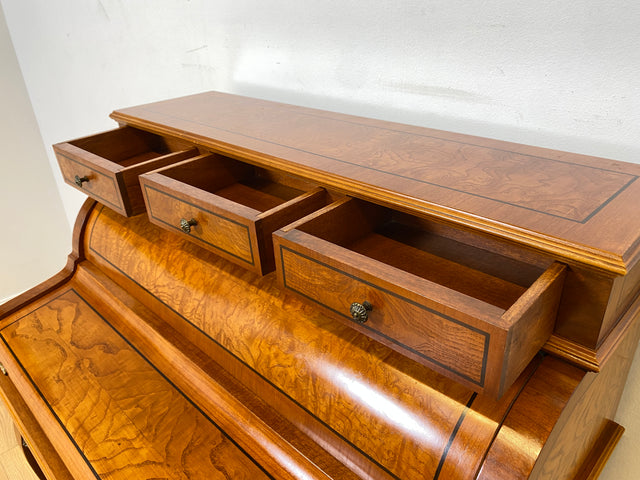 WMK I Eleganter und sehr gut erhaltener Stilmöbel Sekretär mit Intarsien, Messinggriffen & Schubladen I Schreibkommode Schreibtisch Schminktisch Schminkkommode Kommode Lady Vintage Berlin NRW Bayern