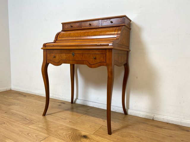 WMK I Eleganter und sehr gut erhaltener Stilmöbel Sekretär mit Intarsien, Messinggriffen & Schubladen I Schreibkommode Schreibtisch Schminktisch Schminkkommode Kommode Lady Vintage Berlin NRW Bayern